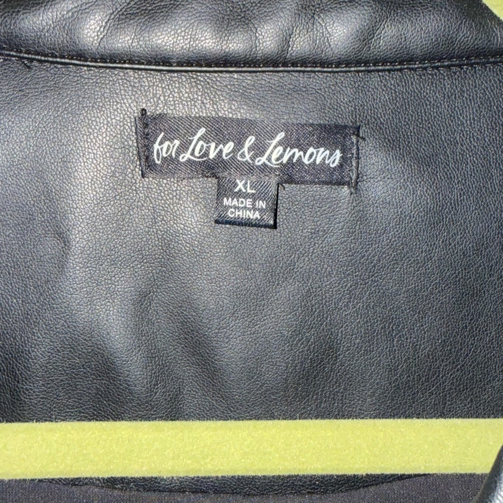 For Love And Lemons Afton Faux  Leather Jacket - Picture 3 of 8